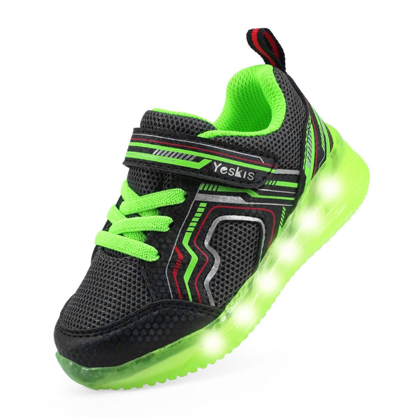 YESKIS Metaka Light Up Shoes for Boy Green